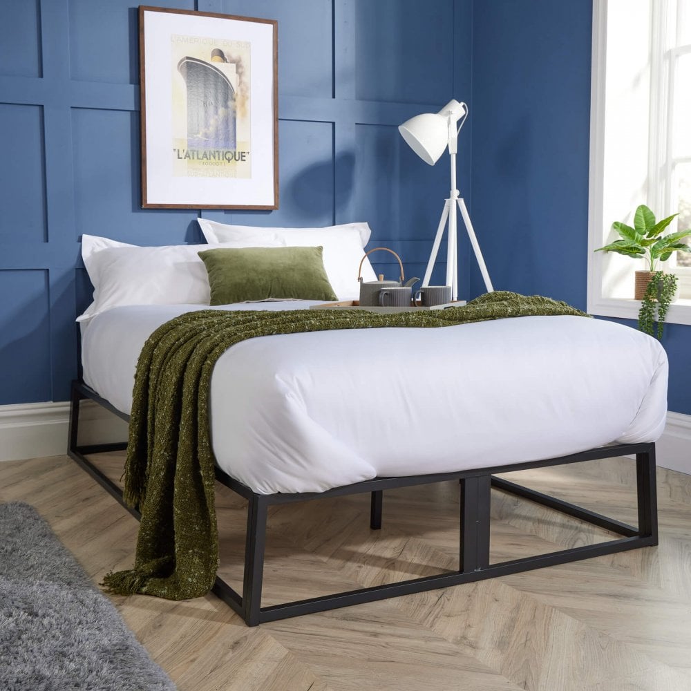Platform Metal Black Metal Bed