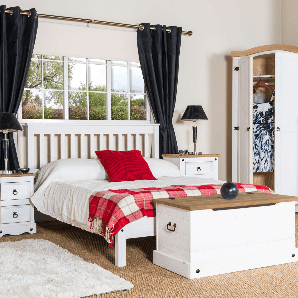 Corona Solid Pine Wooden Bed Frame